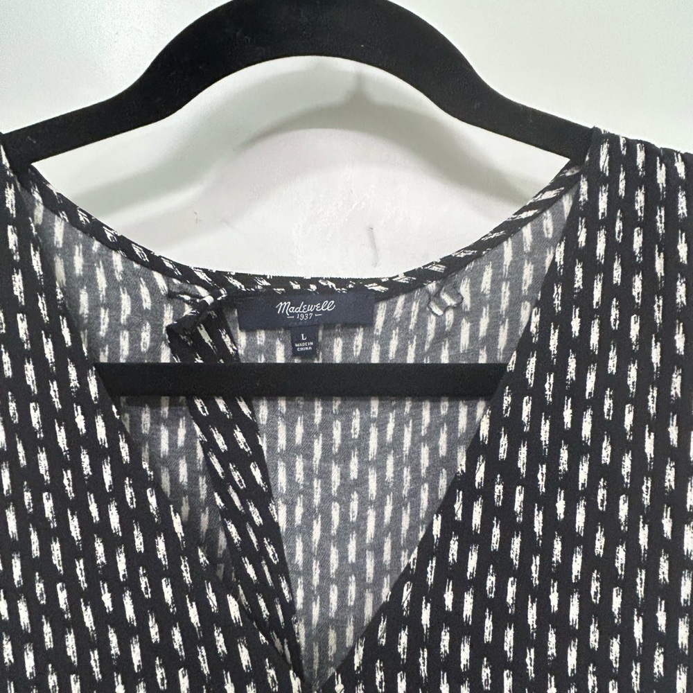 Madewell Multi Pattern Short Romper With Open Bac… - image 3